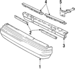 4334191 - Body: Bumper Cover for Chrysler: Laser | Dodge: Daytona Image