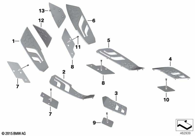 46637725142 - : Running Board Cover, Rear Right for BMW-Motorrad Image