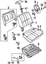 F2AZ5464416COA - Body: Seat Back Cover for Mercury: Grand Marquis Image