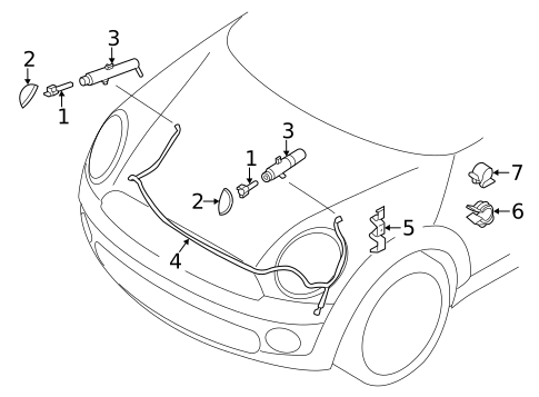 Washer Components for 2013 Mini Cooper #0