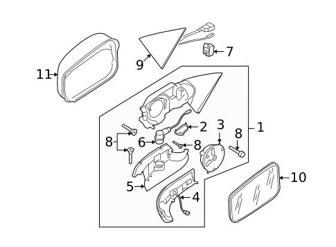 Mirrors for 2004 Volkswagen Phaeton #0