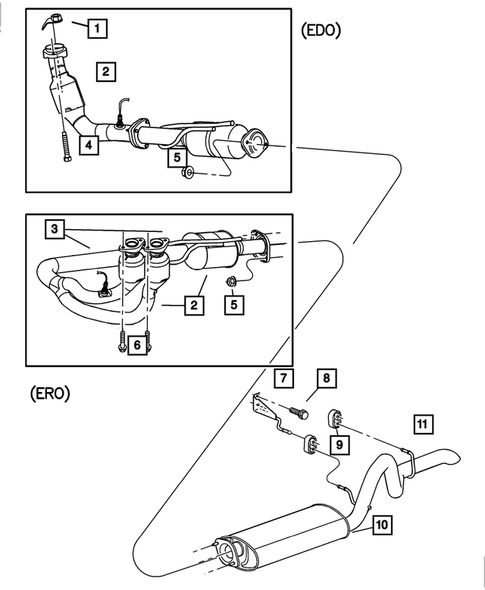 Exhaust System for 2003 Jeep Wrangler #0
