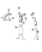 7KF72TX7AA - Interior Trim: A Pillar Molding, Right for Mopar Image