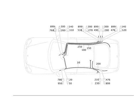 Cable Harness for Roof for 2008 Mercedes-Benz CLK 63 AMG&reg; #0