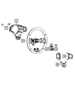 1VM39XDVAA - Steering: Steering Wheel Back Cover for Mopar Image image