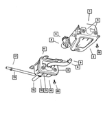 4861437AA - Emission Systems: Vapor Canister Bracket for Mopar Image