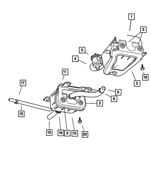 Vacuum Canister for 2001 Dodge Grand Caravan #0