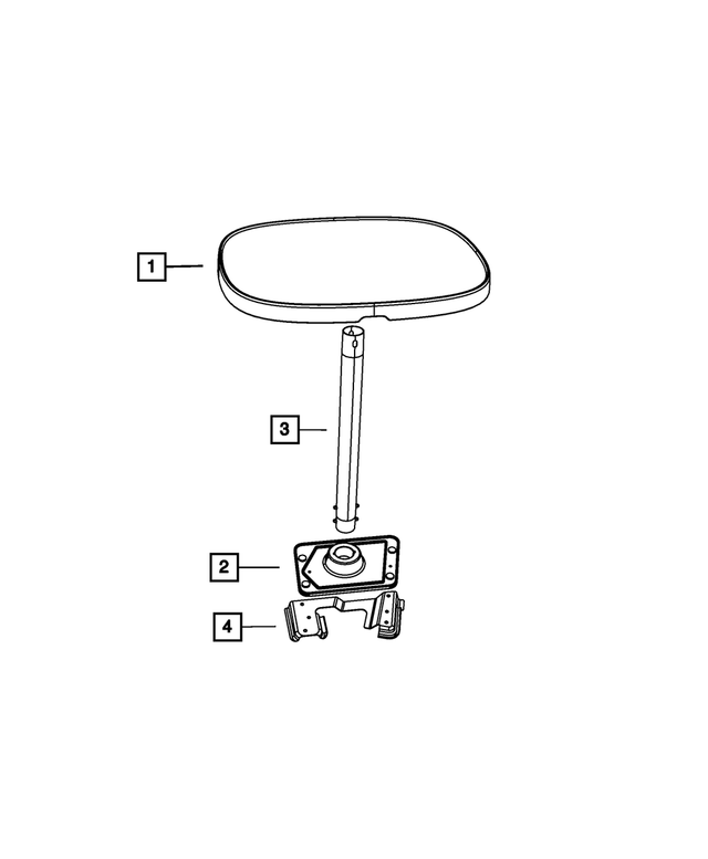 1EK23ES3AC - Interior Trim: 3rd Row Tray Table Tray Table for Mopar Image image