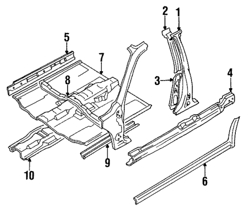 Floor & Sill for 1994 Mitsubishi Diamante #0