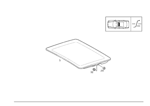 Sliding/Lifting Roof Plate for 1999 Mercedes-Benz E430 #0