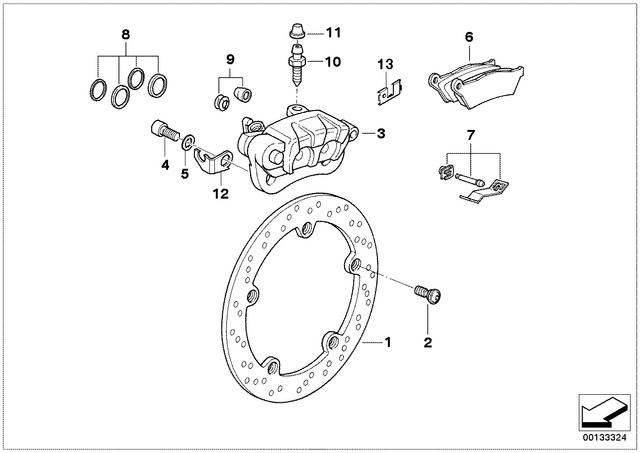 34212314151 - Brakes: Rear Brake Disc -  for BMW-Motorrad Image
