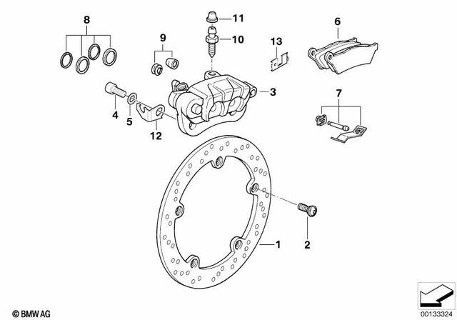 34212314151 - Brakes: Rear Brake Disc -  for BMW-Motorrad Image