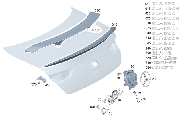 997504500 - Trunk Lid: Release Handle for Mercedes-Benz: CLA250, CLA35 AMG, CLA45 AMG, CLA45 AMG S, CLS450, CLS53 AMG, E400, E450, E53 AMG, EQE 350, EQE 350 SUV, EQE 350+, EQE 350+ SUV, EQE 500, EQE 500 SUV, EQE AMG, EQE AMG SUV, EQS 450, EQS 450 SUV, EQS 450+, EQS 450+ SUV, EQS 580, EQS 580 SUV, EQS AMG, GLE450, GLE53 AMG, GLE63 AMG S Image image
