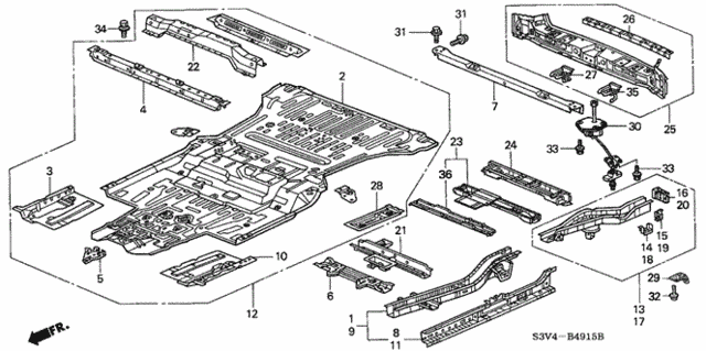 Floor Panel for 2003 Acura MDX #0