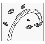 87711NI000 - : Wheel Opening Molding for Hyundai Image