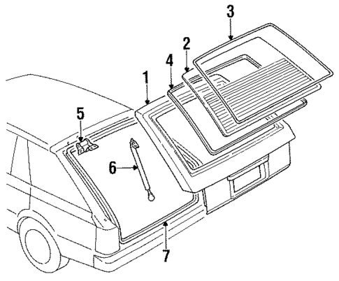Gate & Hardware for 1986 Nissan Sentra #1