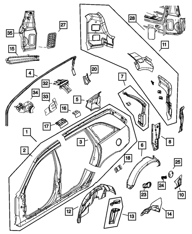 4677631AA - : Body Aperture Exhauster Plug, Right Side for Mopar Image