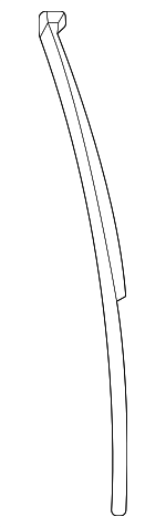 51357435445 - Body: Applique Gasket for BMW: 840i Gran Coupe, 840i xDrive Gran Coupe, M8 Gran Coupe, M850i xDrive Gran Coupe Image