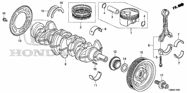 Crankshaft - Piston (L4) for 2017 Honda Accord #0