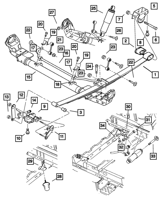 4766355AB - Rear Suspension: Front  Spring Hanger for Mopar Image image