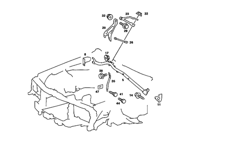 Crossmember Below Instrument Panel for 1986 Mercedes-Benz 190 D #0