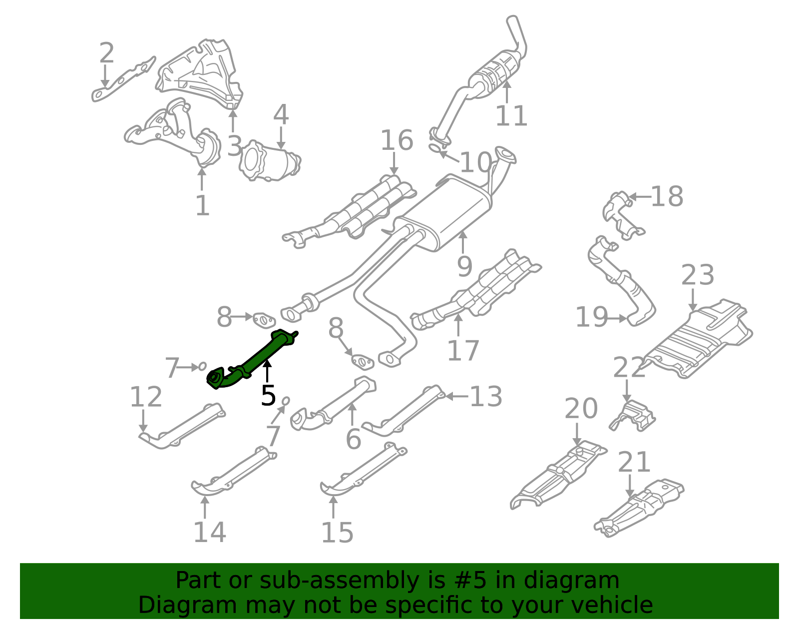 1996-2000 Nissan Exhaust Pipe 20010-0W000 | Nissan Parts OEM