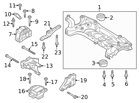 Engine & Trans Mounting for 2018 Volkswagen Jetta #0