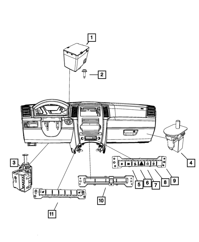 4602903AF - Electrical: 4 Gang Switch for Mopar Image image