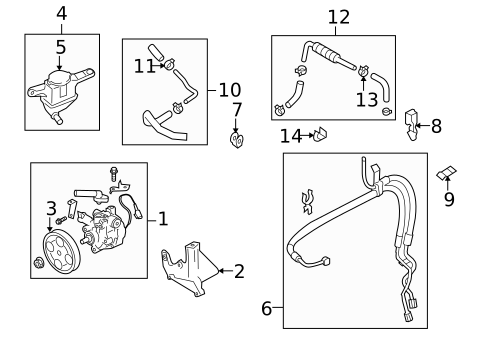 Pump & Hoses for 2009 Subaru Legacy #1