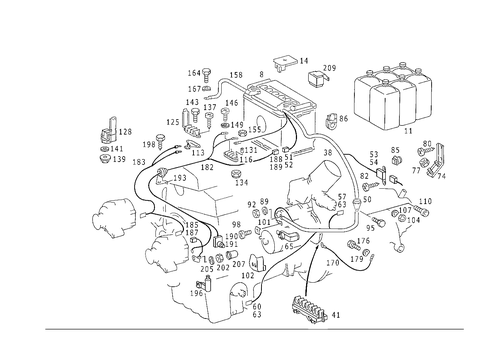 Battery, Starter/Alternator Cable for 1993 Mercedes-Benz 300E #2