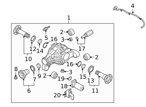 Axle & Differential for 2010 Volkswagen Touareg #0