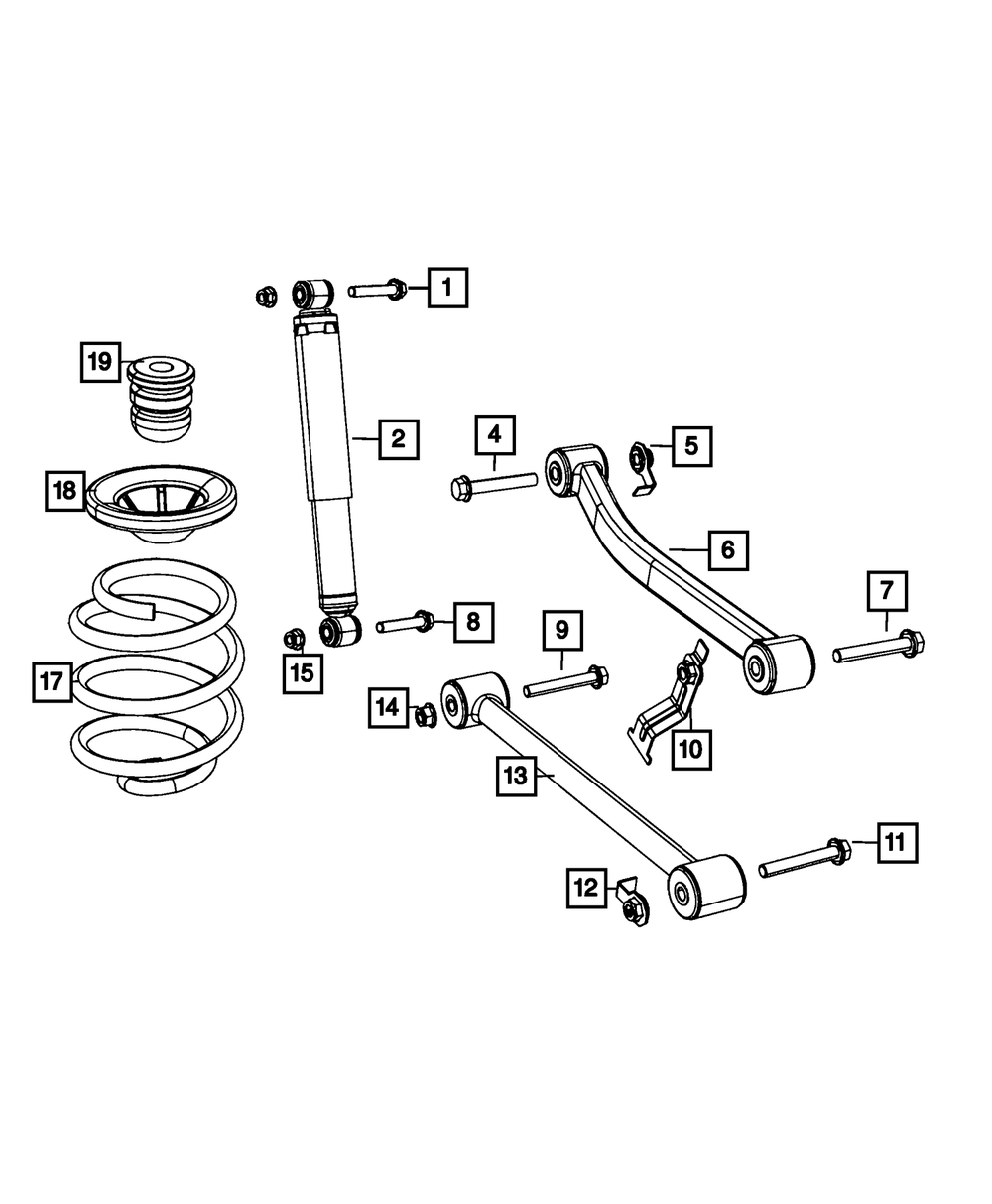 2018-2023 Jeep Wrangler Suspension Shock Absorber Kit