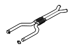18308746786 - Exhaust: Center Muffler for BMW Image