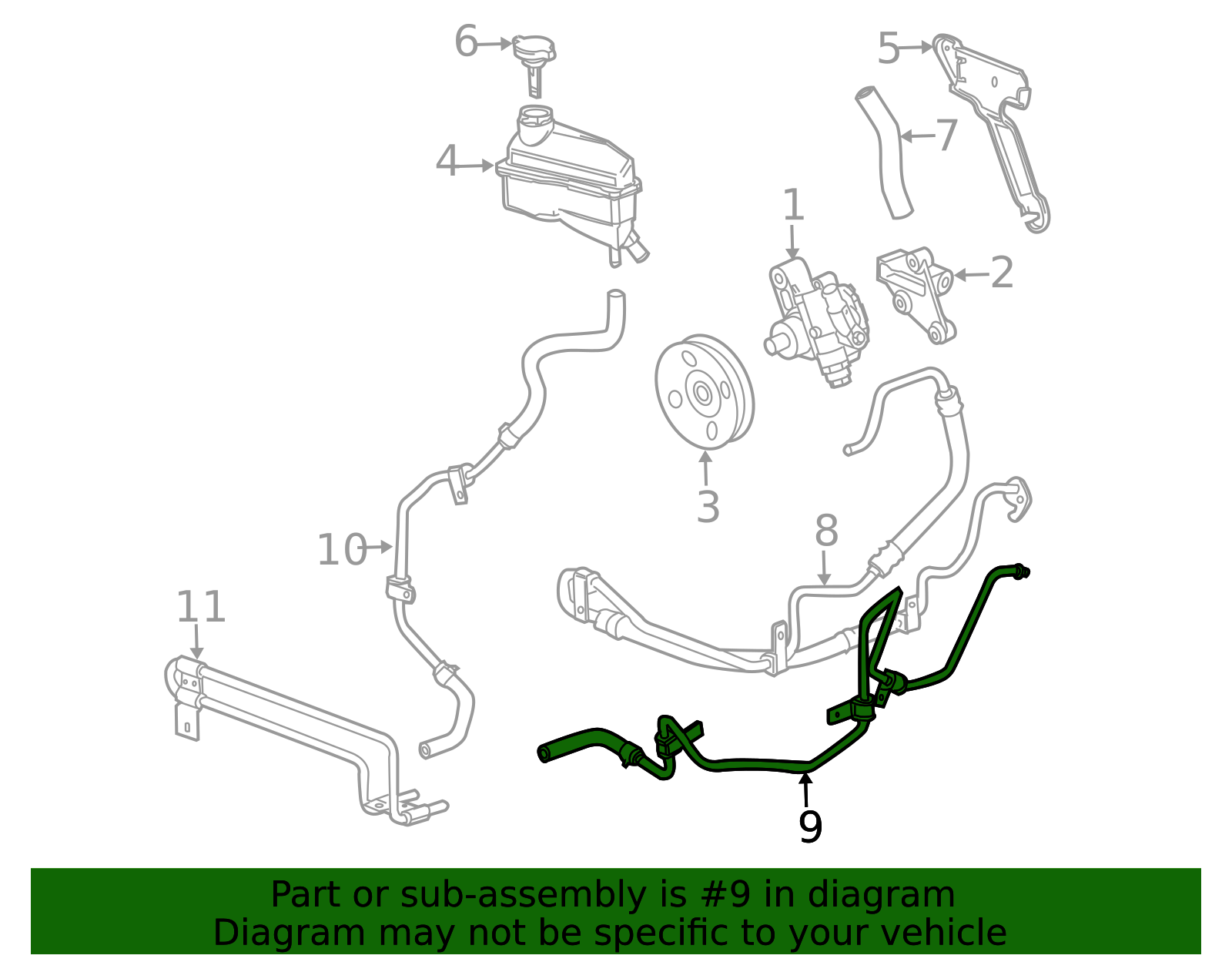 Power Steering Gear Outlet Hose 19419213 | TascaParts.com