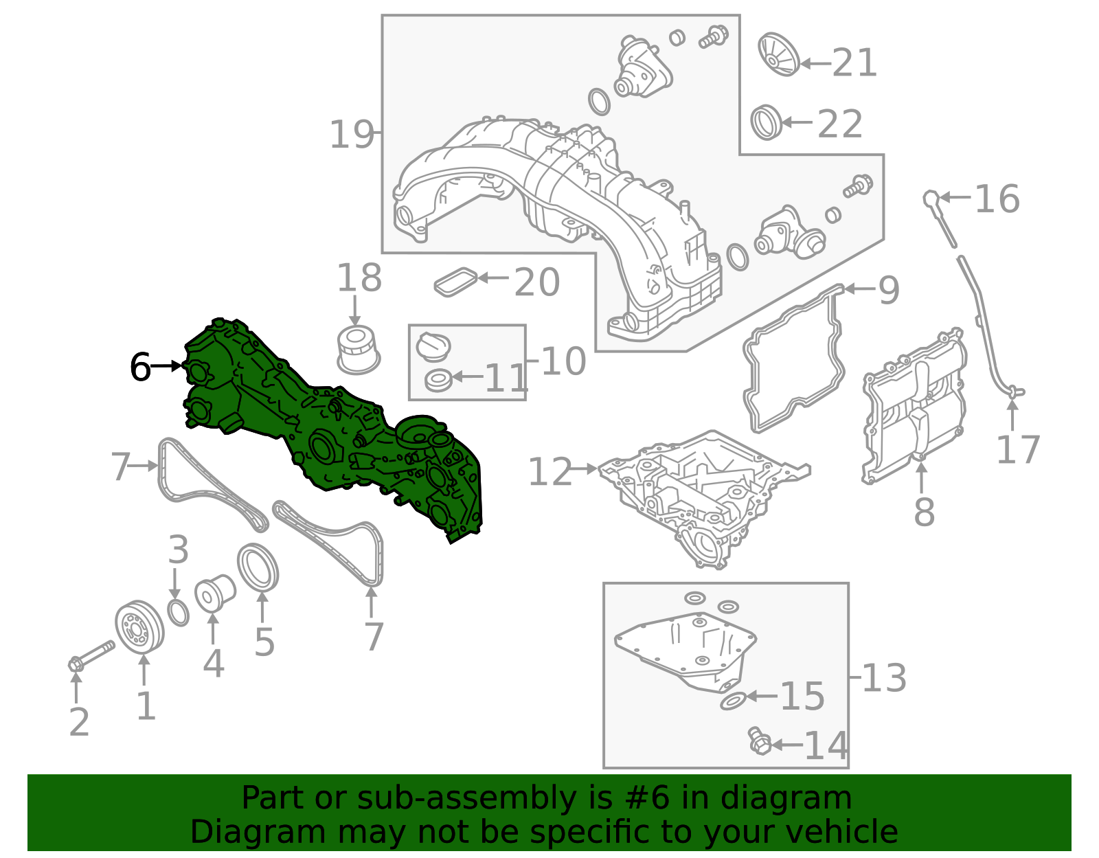 2017-2023 Subaru Impreza Outer Timing Cover 13108AA17B | Subaru