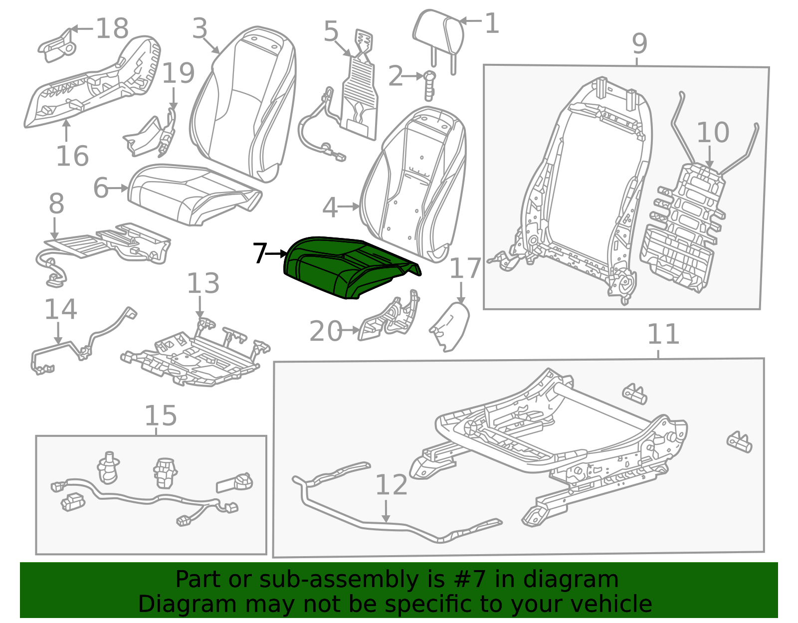81137 Zip Code 2023-2025 Honda Accord Seat Cushion Foam 81137-30A-A01 | OEM Parts Online
