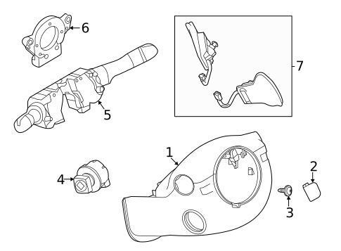 Shroud, Switches & Levers for 2024 INFINITI QX55 #0