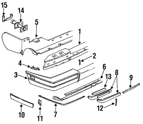 Bumper & Components - Rear for 1989 Cadillac Seville #0