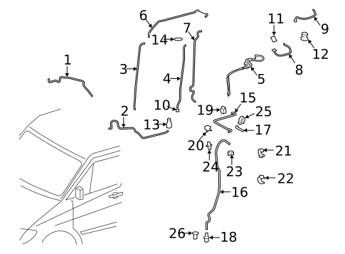 Rear AC Lines for 2009 Dodge Sprinter 3500 #0