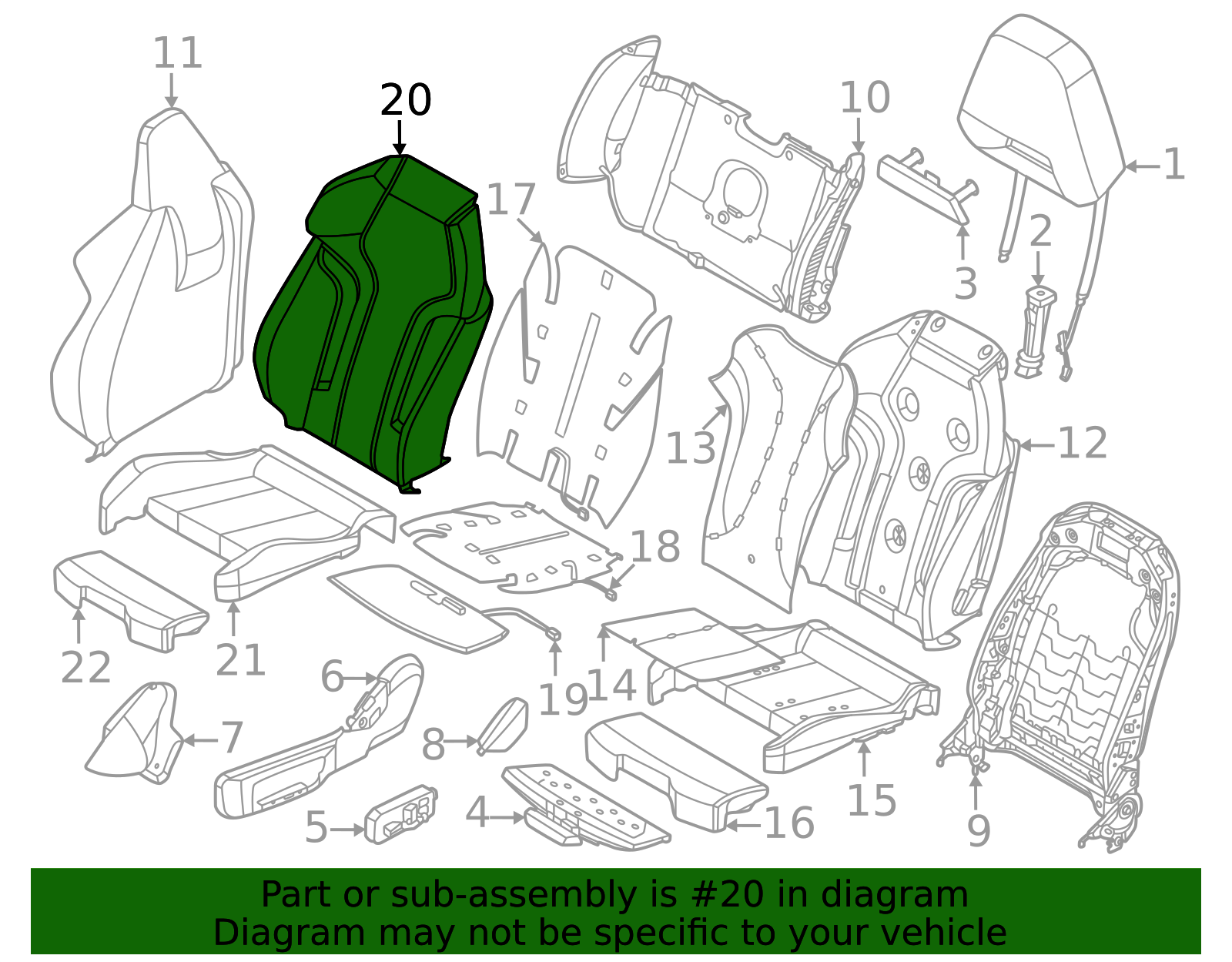 Seat Back Cushion Cover – OEM Look, Protected Support | AutoNation Parts