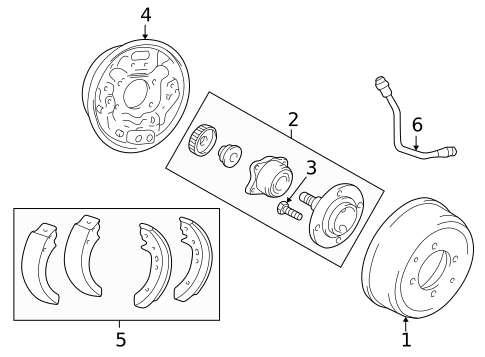 Hubs & Related Components for 2005 Kia Optima #0