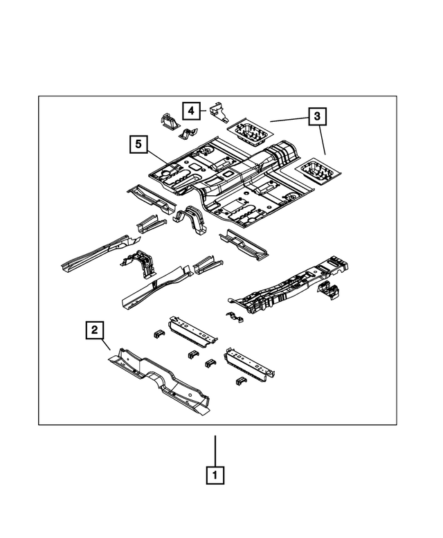 68345790AA - : Front Floor Pan for Mopar Image