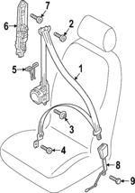 8Y0857705M4ER - : Lap &amp; Shoulder Belt for Audi: A3, A3 Quattro, RS3, S3 Image