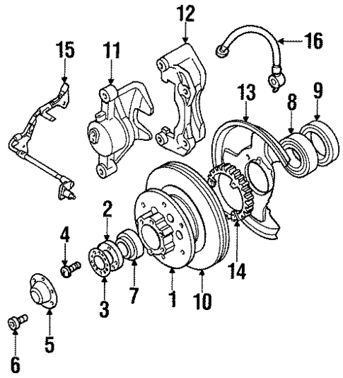 Anti-Lock Brakes for 2001 Isuzu Rodeo Sport #1