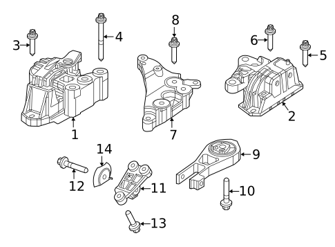 Engine & Trans Mounting for 2015 Ram ProMaster City #0