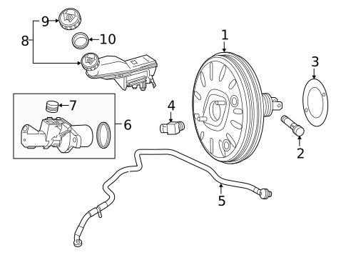 Master Cylinder - Components On Dash Panel for 2021 Mercedes-Benz CLA45 AMG #1