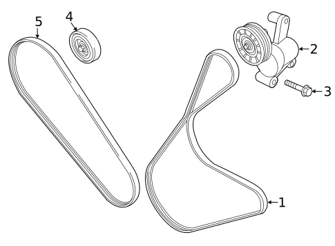 Accessory Drive Belt System Components for 2021 Ford Edge #0