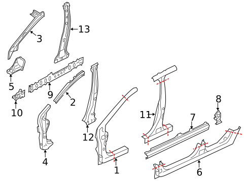 Center Pillar for 2022 Subaru Impreza #0