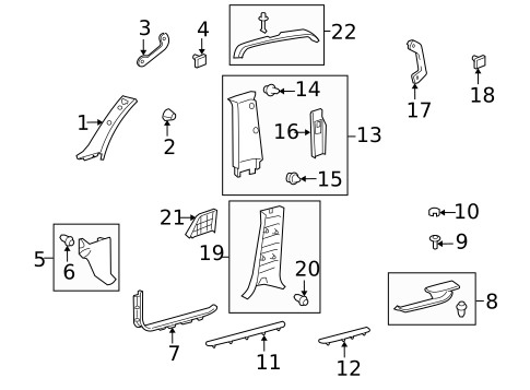 Interior Trim - Pillars for 2015 Lexus LX570 #1