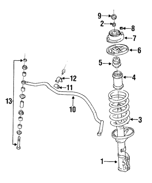 Struts & Components for 1993 Mitsubishi Mirage #0